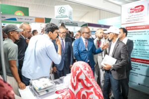 Photos du stand de la CAMEC au salon accompagnant le Forum régional sur l’investissement dans le secteur de la santé, organisé les 13 et 14 juillet 2026 au Palais des Congrès de Nouakchott. CAMEC au cœur de l’événement